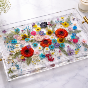 Custom Resin Flower Serving Tray 11x17” | Wedding Bouquet Preservation | Memorial Flowers | Functional Keepsake Tray