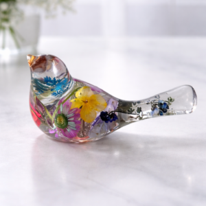 Custom Resin Flower Bird | Wedding Bouquet Preservation | Memorial Flowers | Bird Keepsake | Personalized Resin Floral Art