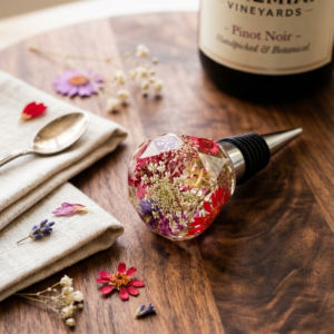 Custom Resin Flower Wine Stopper | Wedding Bouquet Preservation | Memorial Flowers | Personalized Bottle Stopper | Unique Keepsake Gift