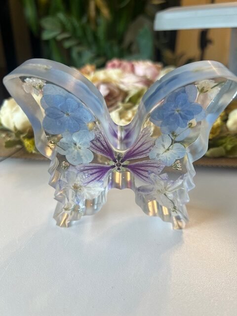 Butterfly made of resin